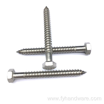 stainless steel hexagon head self-tapping wood screw